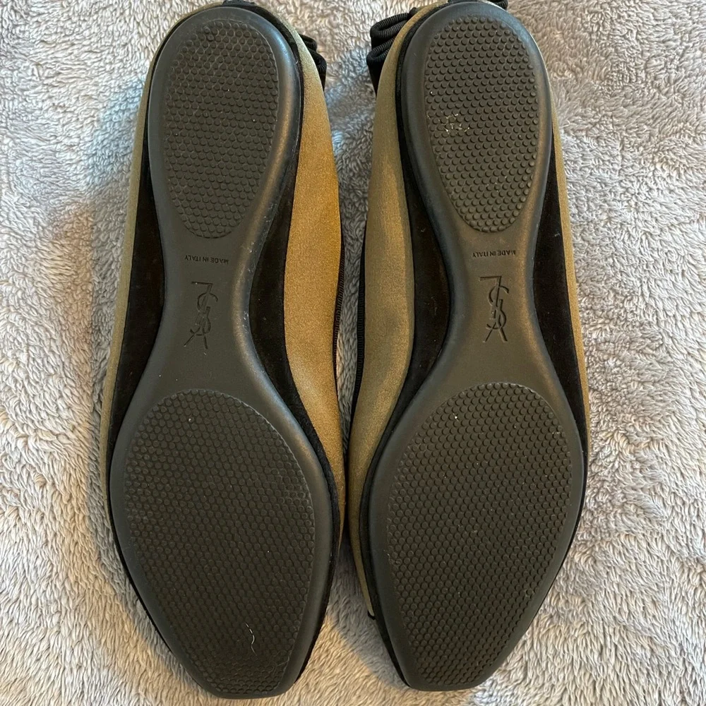 YSL flat shoes , size 7.5 ,in black kaki color - Picture 5 of 16